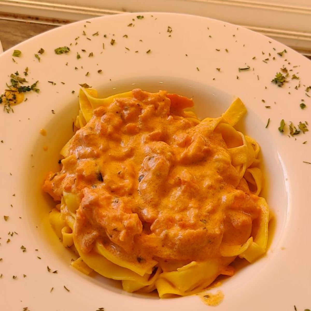 Pappardelle salmon & vodka