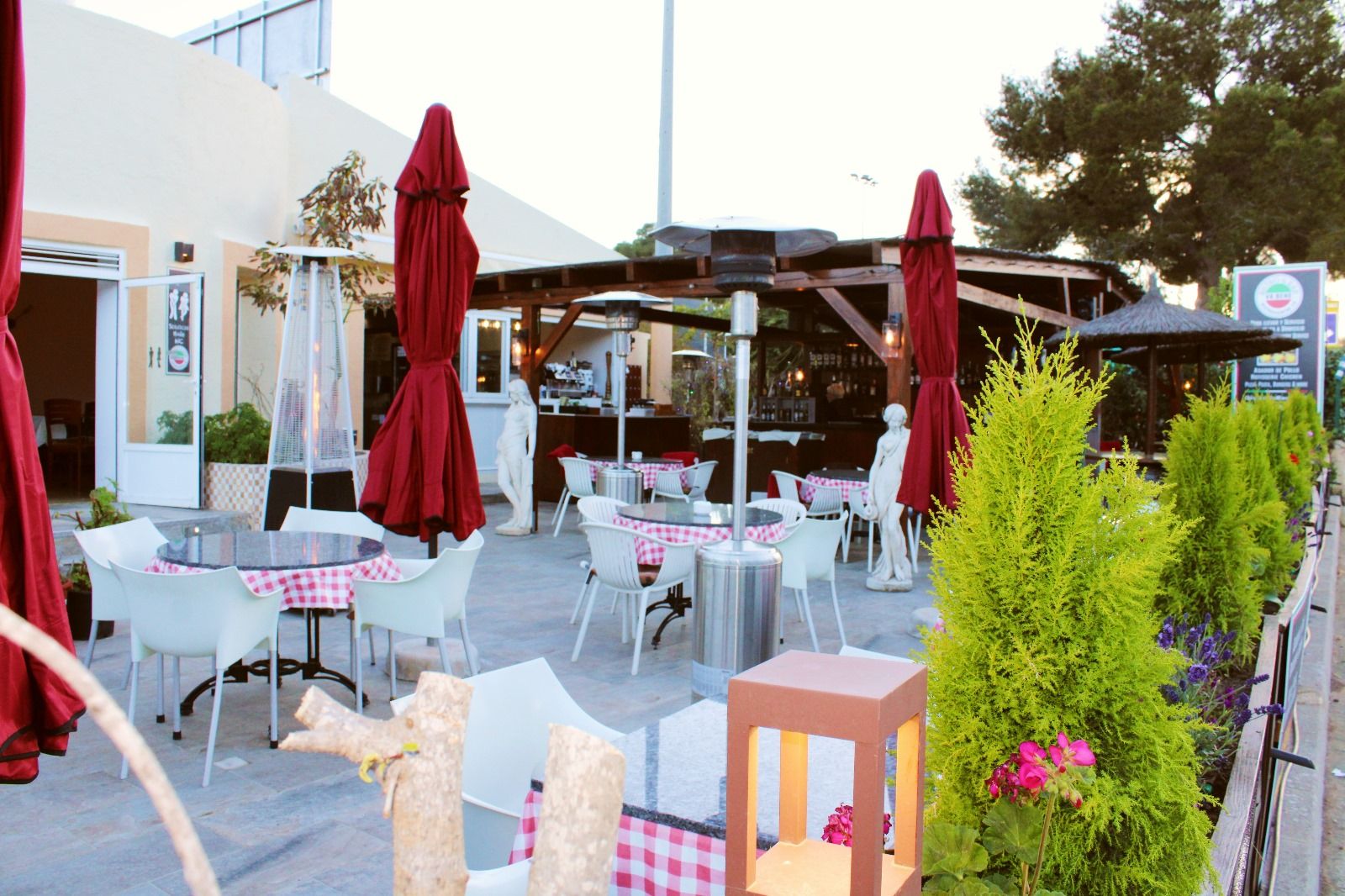 The terrace from the street