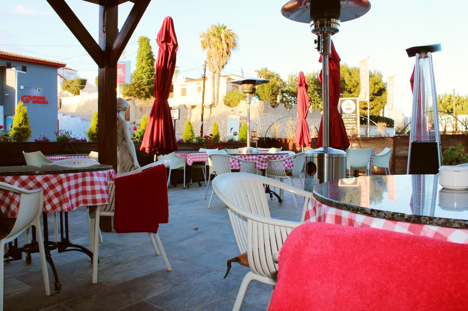 Sunset on the terrace